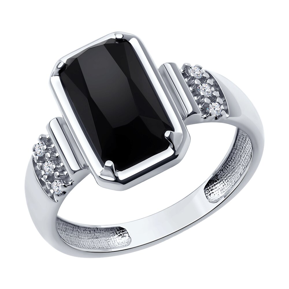 

Кольцо из серебра р. 18,5 Diamant 94-310-02084-1, фианит\агат, 94-310-02084-1