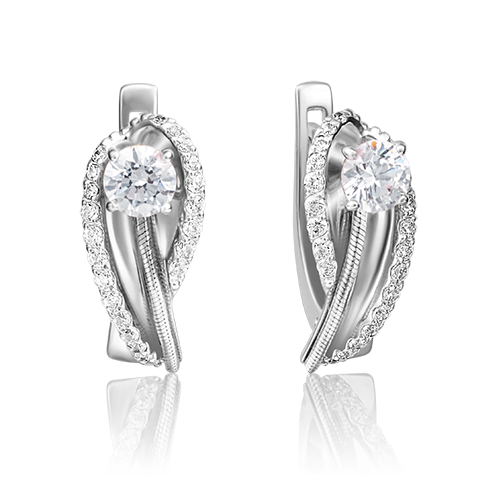 

Серьги из белого золота с фианитом PLATINA jewelry 02-4224-00-501-1120-67, 02-4224-00-501-1120-67