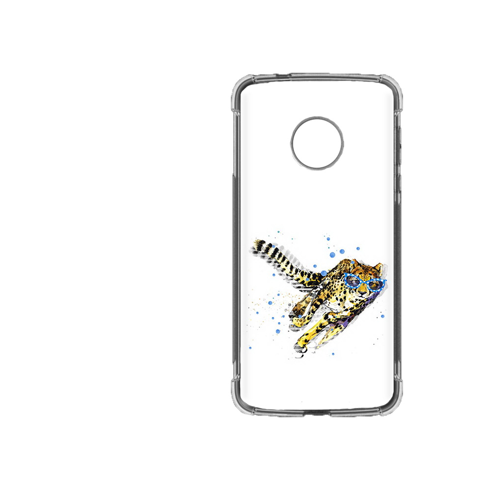 

Чехол MyPads Tocco для Motorola Moto Z2 Force гепард в очках, Прозрачный, Tocco
