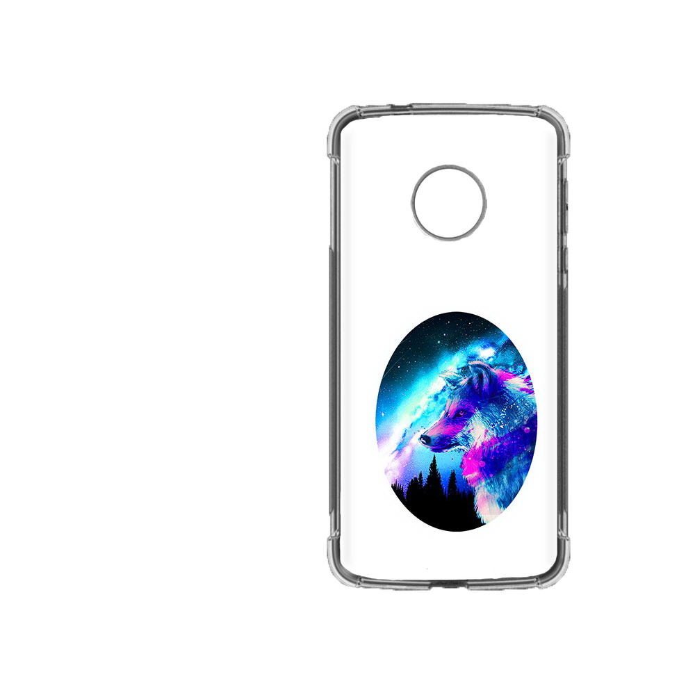 

Чехол MyPads Tocco для Motorola Moto Z2 Force голубой волк, Прозрачный, Tocco