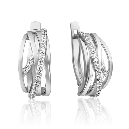 

Серьги из белого золота с фианитом PLATINA jewelry 02-4540-00-401-1120-24, 02-4540-00-401-1120-24