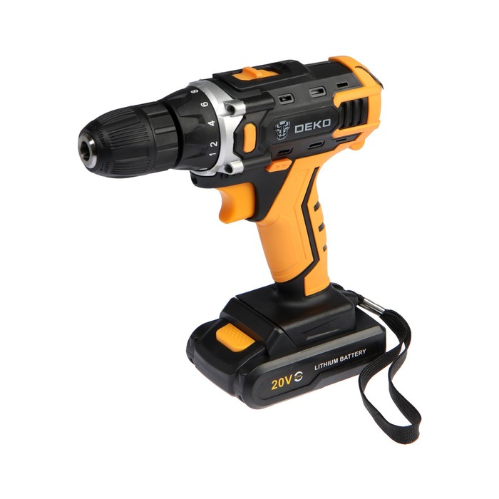 Дрель-шуруповерт DEKO DKCD20FU-Li 20 В 2х2 Ач Li-lon 42 Нм 3501350 обмин 63 пр 1088100₽