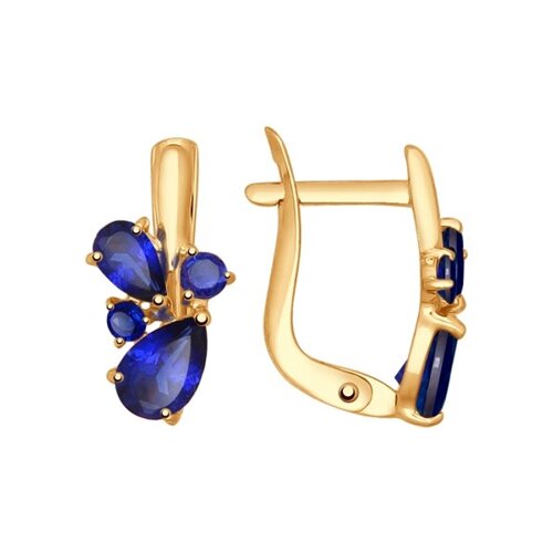 

Серьги из красного золота SOKOLOV 724759, корунд искусственный, 724759