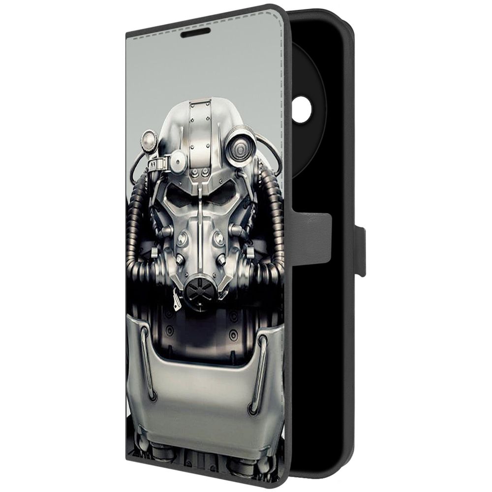 

Чехол-книжка Krutoff Eco Book для Xiaomi Redmi A3x Фоллаут (Fallout) - Братство стали, Черный