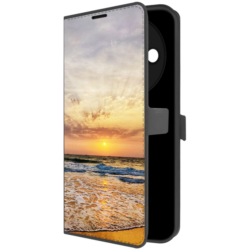 

Чехол-книжка Krutoff Eco Book для Xiaomi Redmi A3x Индия, Пляжи Гоа (черный)
