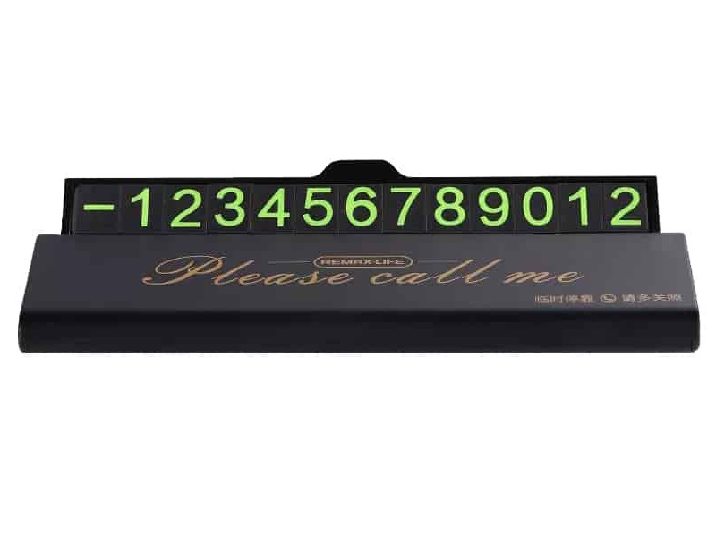 

Табличка для номера телефона Remax Life RL-CH06 Phone Number Plate Black
