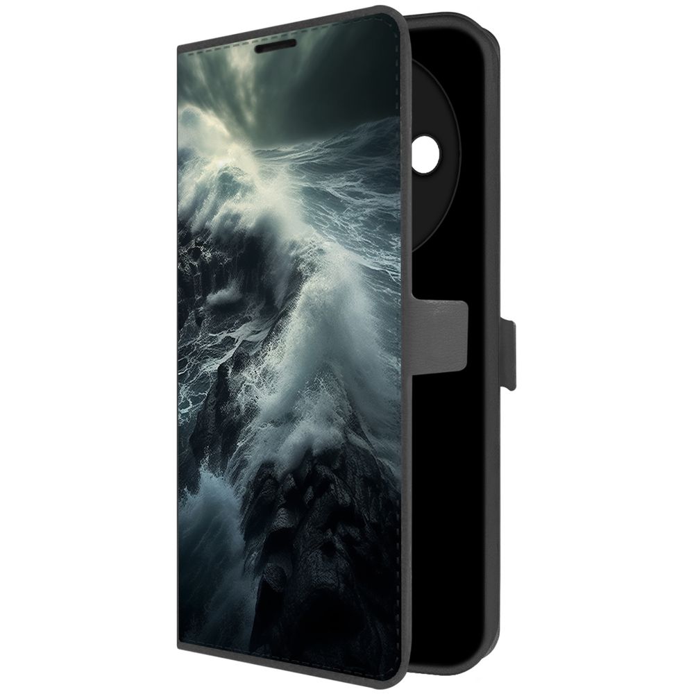 

Чехол-книжка Krutoff Eco Book для Xiaomi Redmi A3x Шторм (черный)