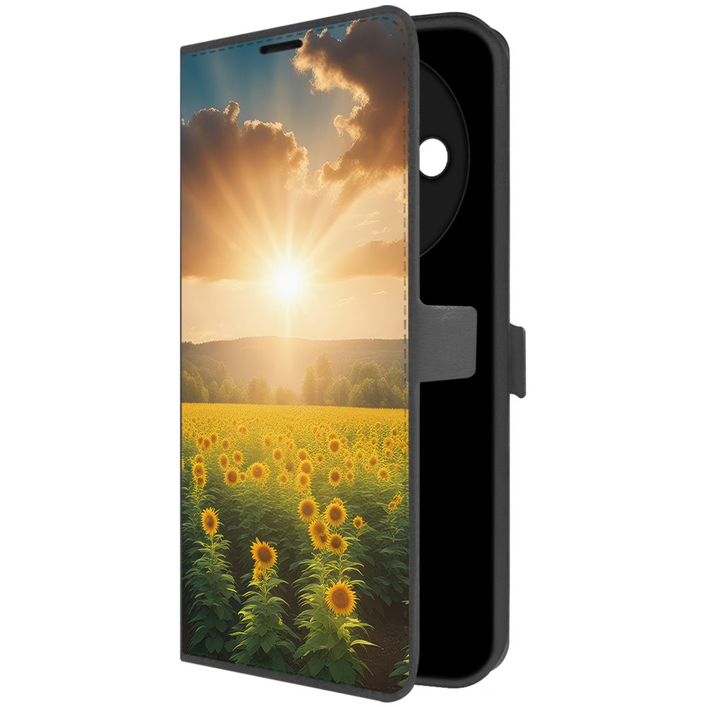 

Чехол-книжка Krutoff Eco Book для Xiaomi Redmi A3x Солнечно (черный)