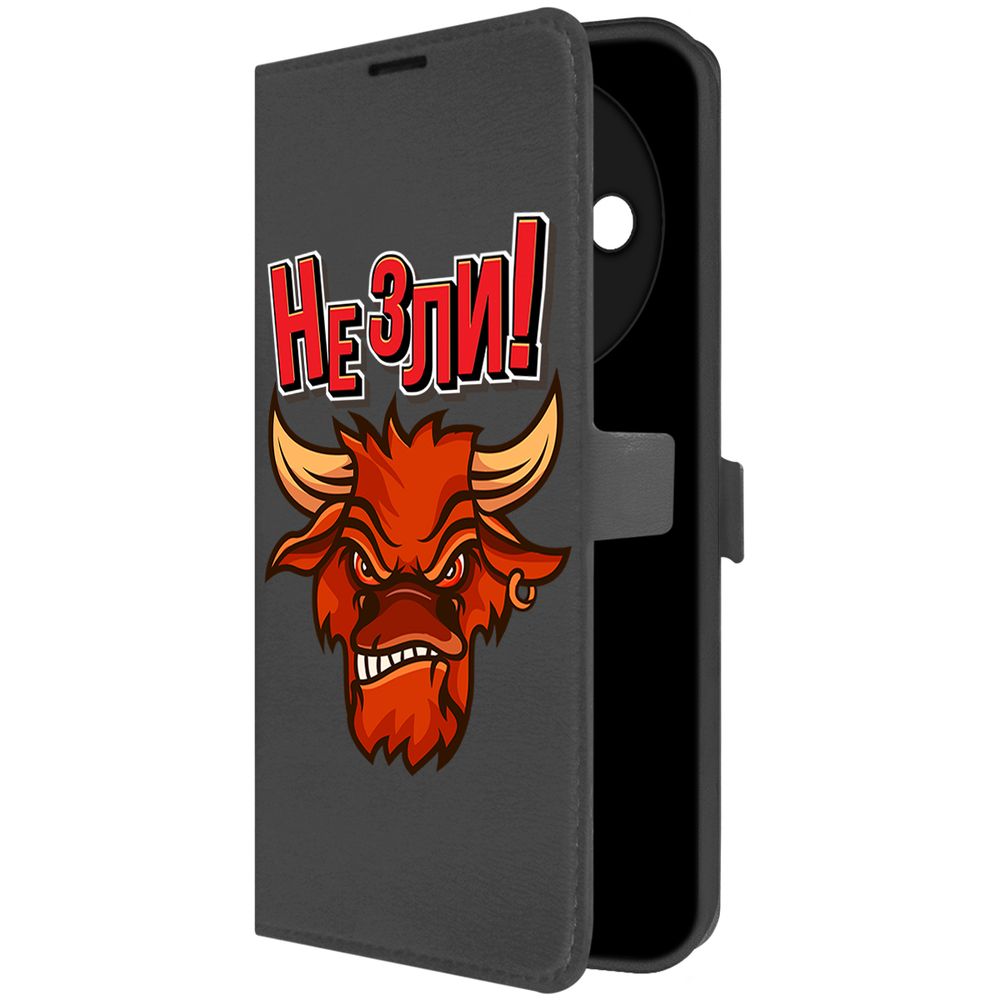 

Чехол-книжка Krutoff Eco Book для Xiaomi Redmi A3x Не зли! (черный)