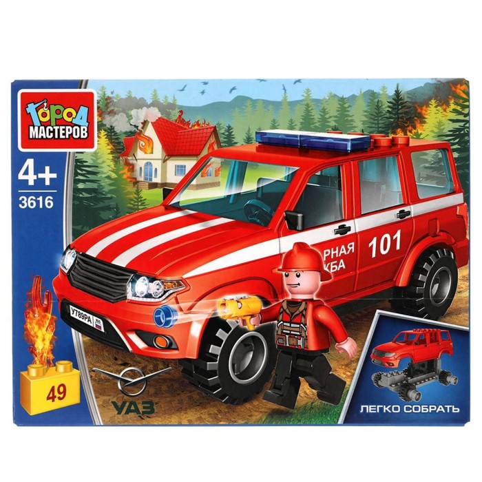 

Конструктор «UAZ Patriot Пожарная служба», 49 деталей