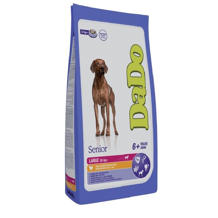 Сухой корм для собак DaDo Senior Large Breed, рис, курица, 3кг