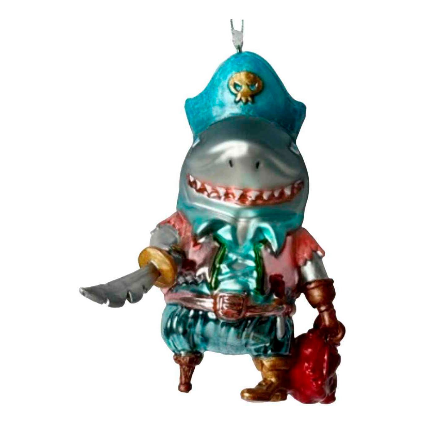 

Елочная игрушка Акула разноцветная12,8 см, Разноцветный