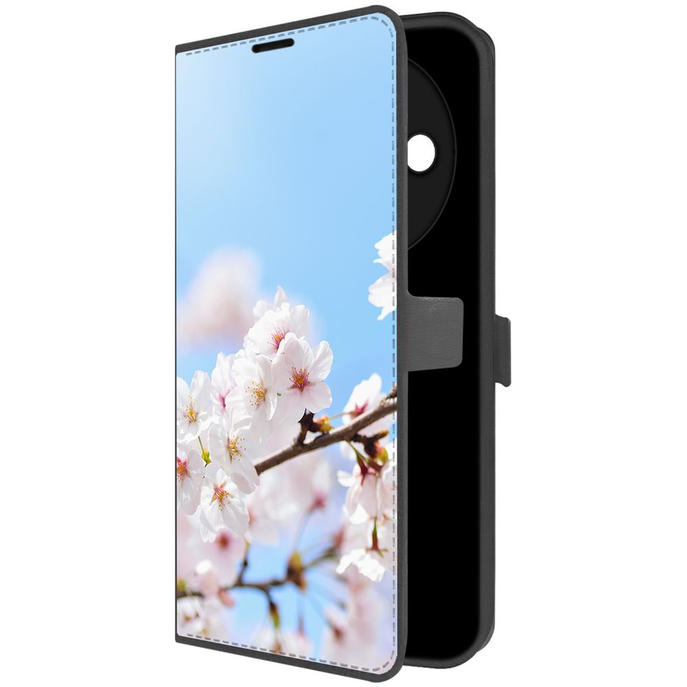 

Чехол-книжка Krutoff Eco Book для Xiaomi Redmi A3x Цветение (черный)