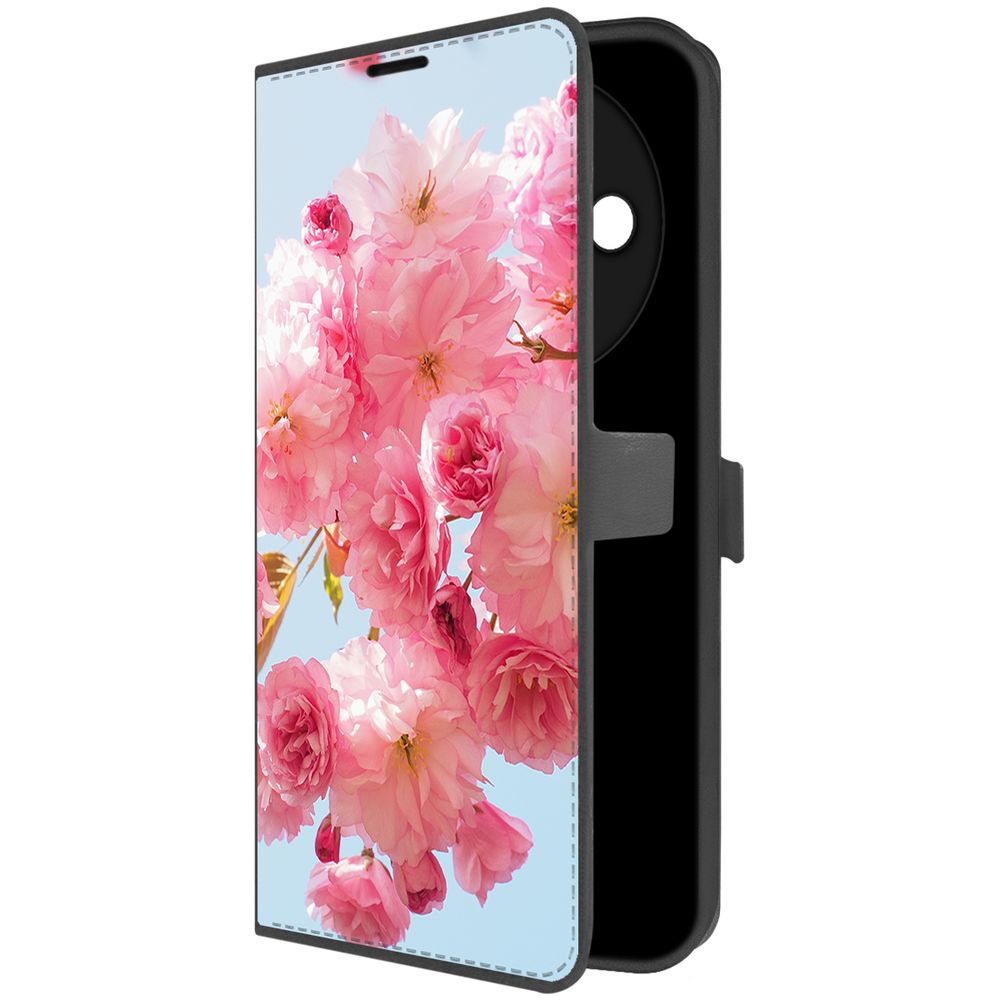 

Чехол-книжка Krutoff Eco Book для Xiaomi Redmi A3x Сакура (черный)