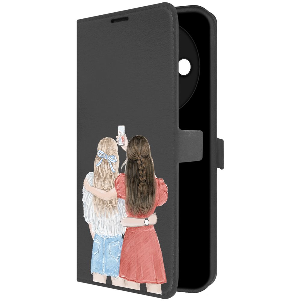 

Чехол-книжка Krutoff Eco Book для Xiaomi Redmi A3x Лучшие подруги (черный)