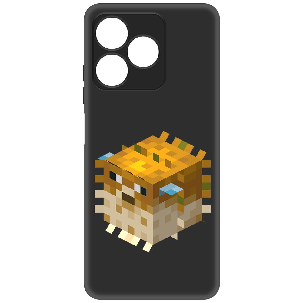 

Чехол-накладка Krutoff Soft Case Minecraft-Иглобрюх для Realme C63 черный