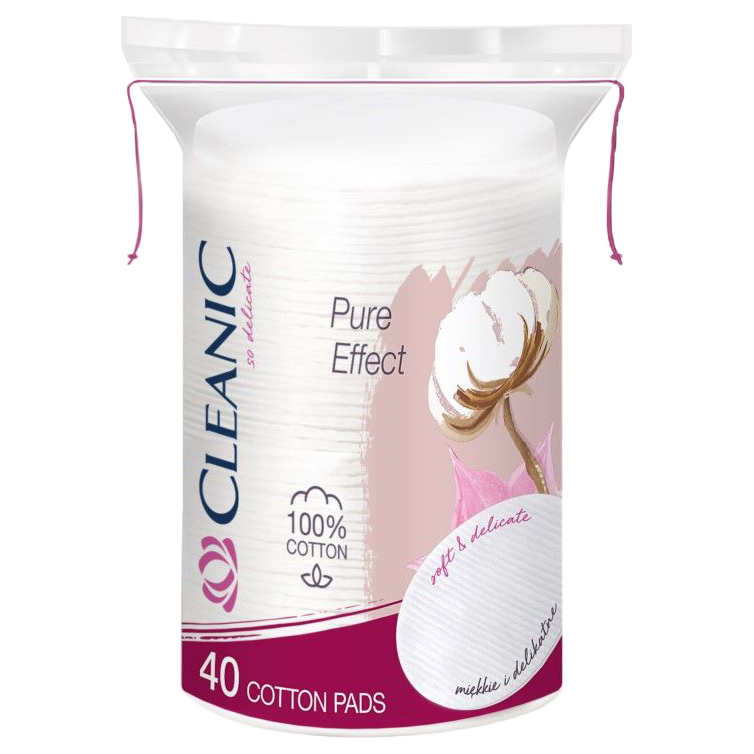 Ватные диски Cleanic Pure Effect 40 шт ватные диски cleanic pure effect soft touch 80 штук