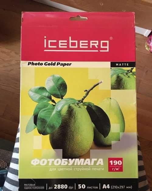 

Sakura Фотобумага Iceberg A4 190г 50л матовая, Фотобумага Iceberg A4 190г 50л матовая