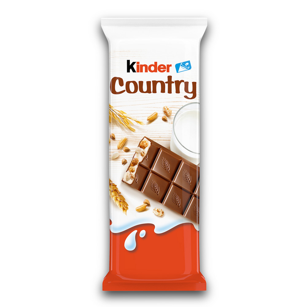 фото Батончик шоколадный kinder country с молочной начинкой, со злаками, 23,5 г