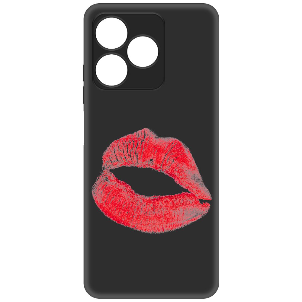 

Чехол-накладка Krutoff Soft Case След помады для Realme C63 черный