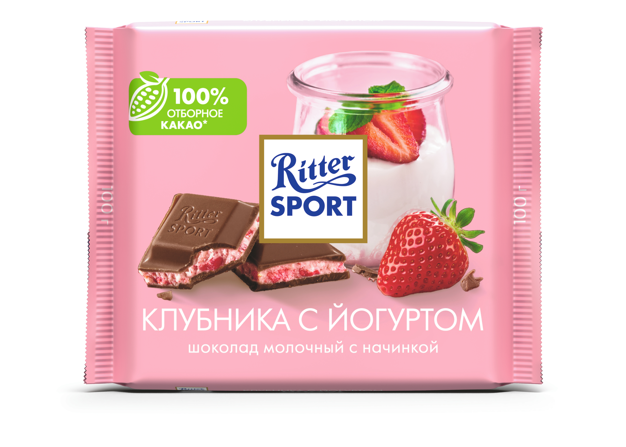 

Шоколад молочный Ritter Sport с клубникой в йогурте 100 г