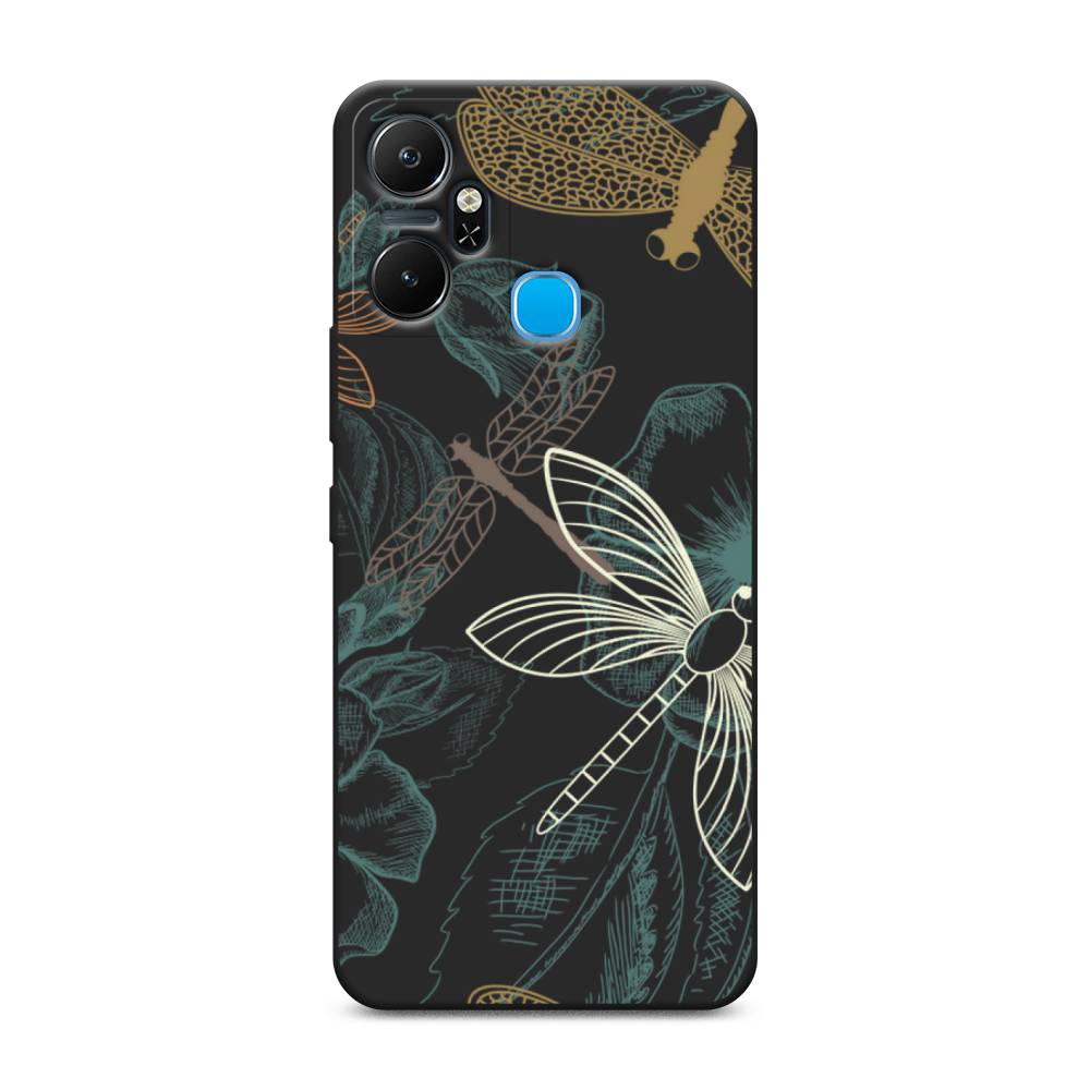 

Чехол Awog на Infinix Smart 6 Plus "Тени стрекоз", Коричневый;зеленый;белый, 3102352-1