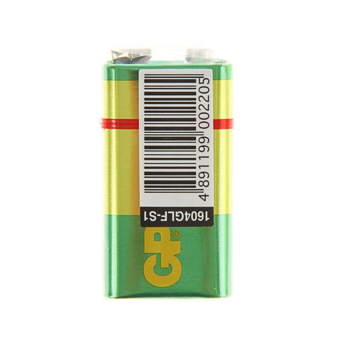 

GP Батарейка солевая GP Greencell Extra Heavy Duty, 6F22-1S, 9В, крона, спайка, 1 шт., Батарейка солевая GP Greencell Extra Heavy Duty, 6F22-1S, 9В, крона, спайка, 1 шт.