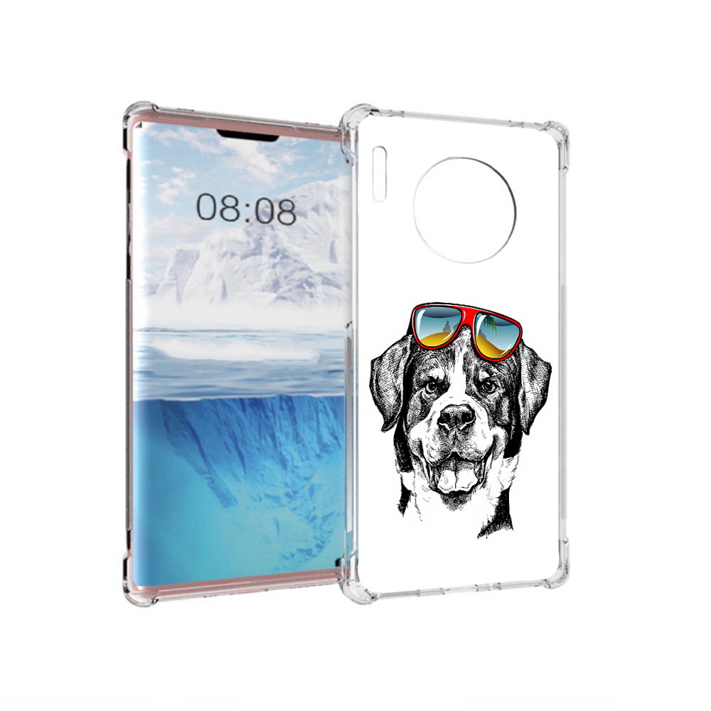 

Чехол MyPads Tocco для Huawei Mate 30 Pro счастливая собака, Прозрачный, Tocco