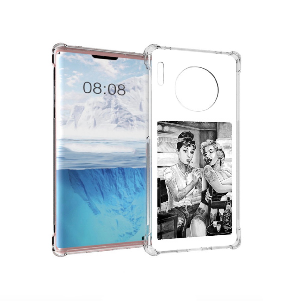 

Чехол MyPads Tocco для Huawei Mate 30 Pro тату мастер, Прозрачный, Tocco