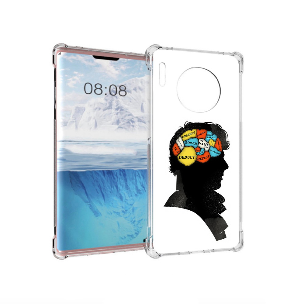 

Чехол MyPads Tocco для Huawei Mate 30 Pro темный рисунок, Прозрачный, Tocco