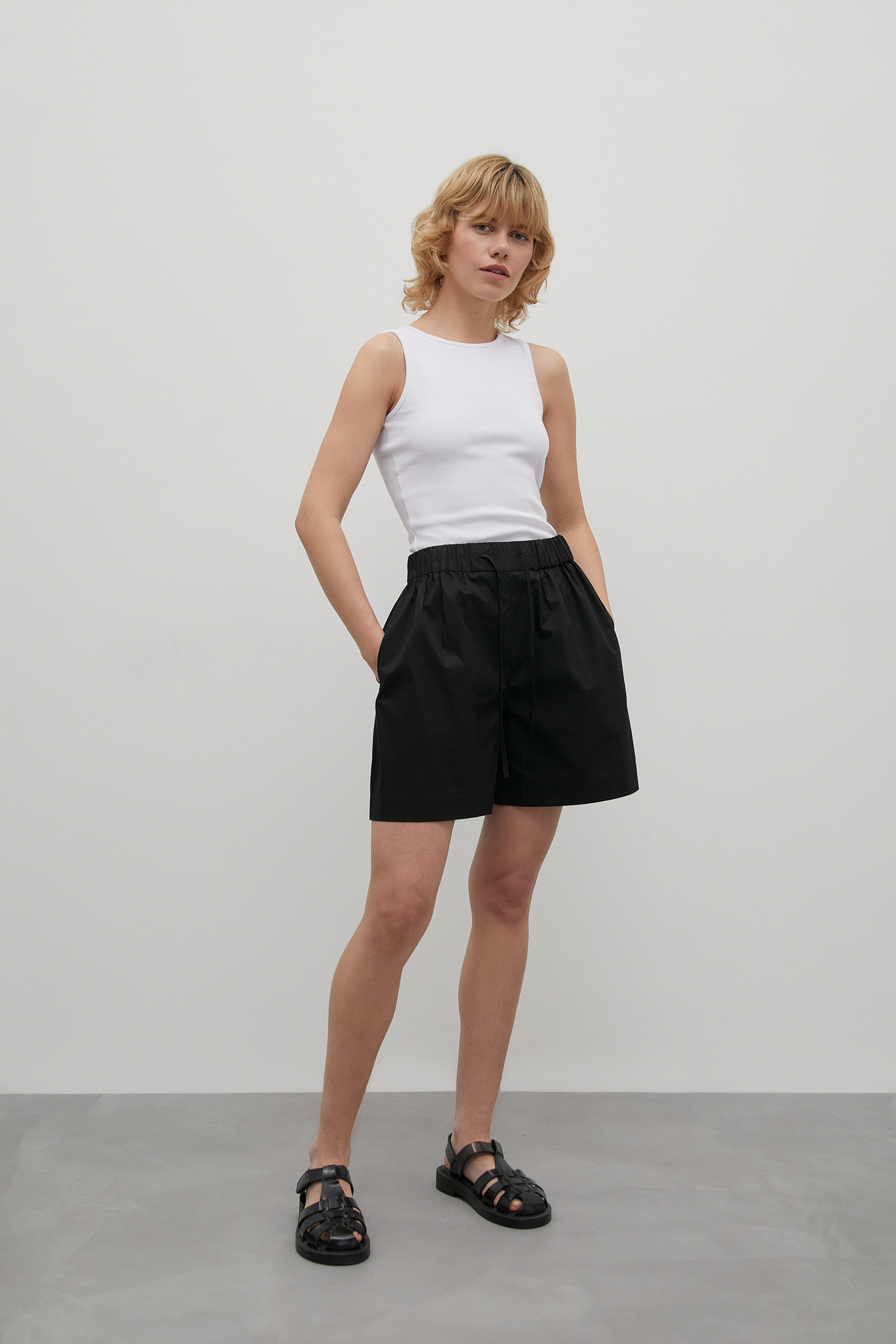 Повседневные шорты женские Finn Flare BAS-100102 черные XL