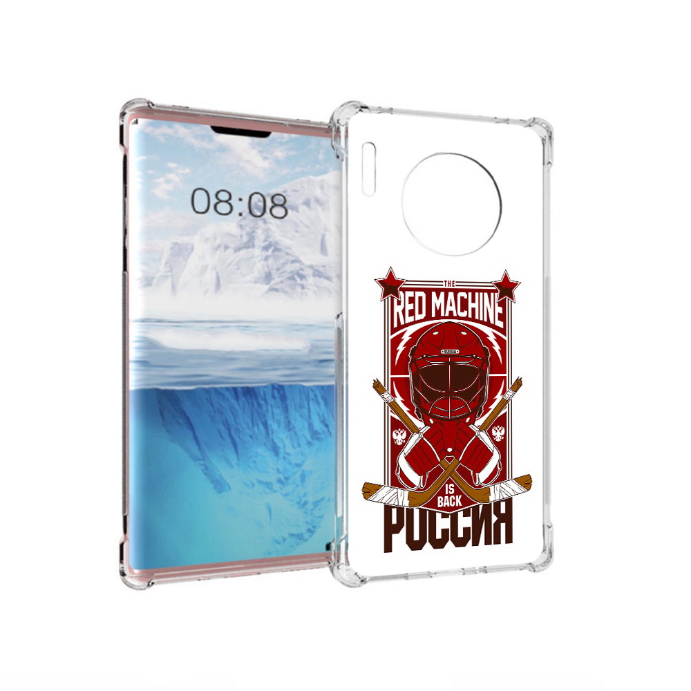 

Чехол MyPads Tocco для Huawei Mate 30 Pro хоккей россия, Прозрачный, Tocco