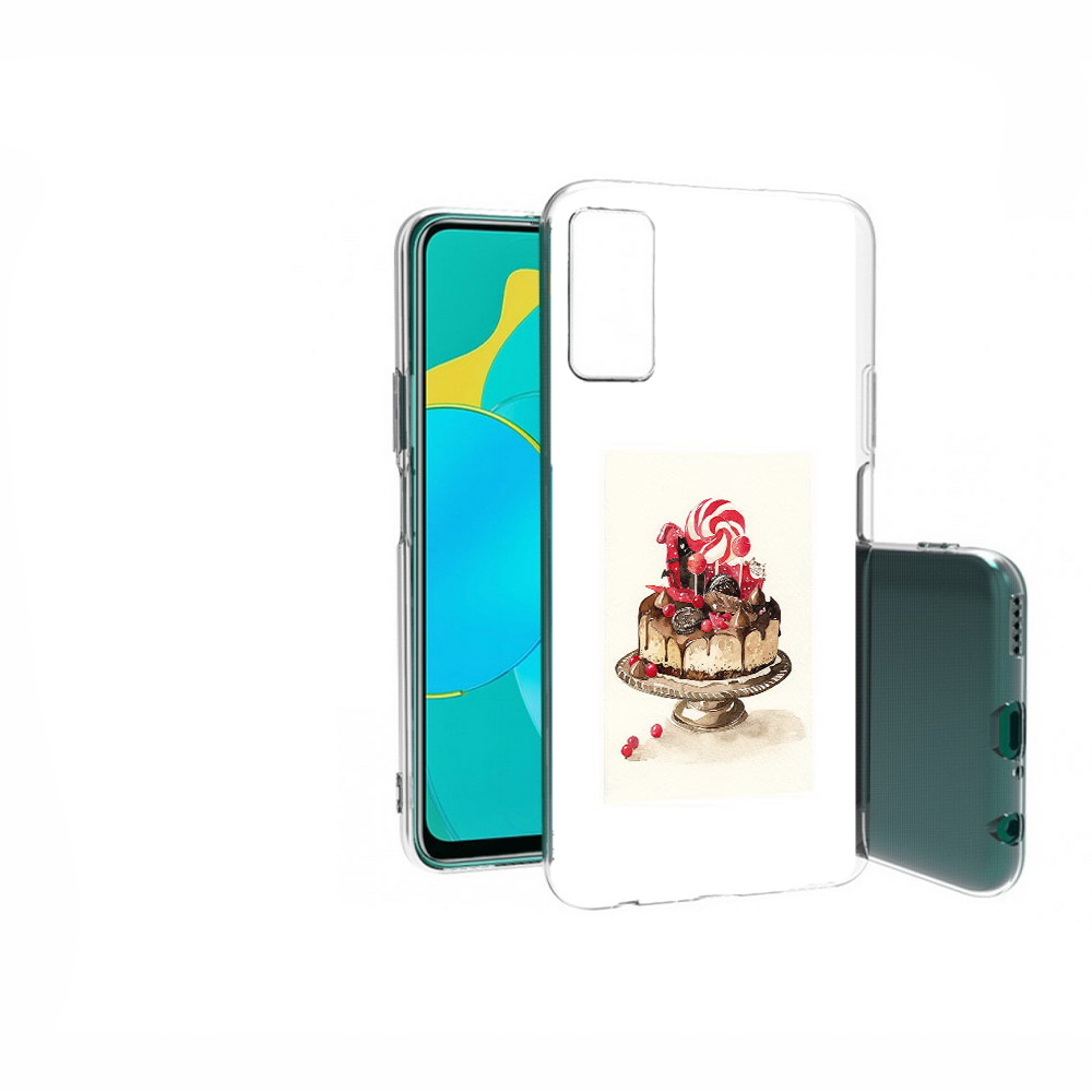 

Чехол MyPads Tocco для Huawei Honor 30S вкусный торт, Прозрачный, Tocco