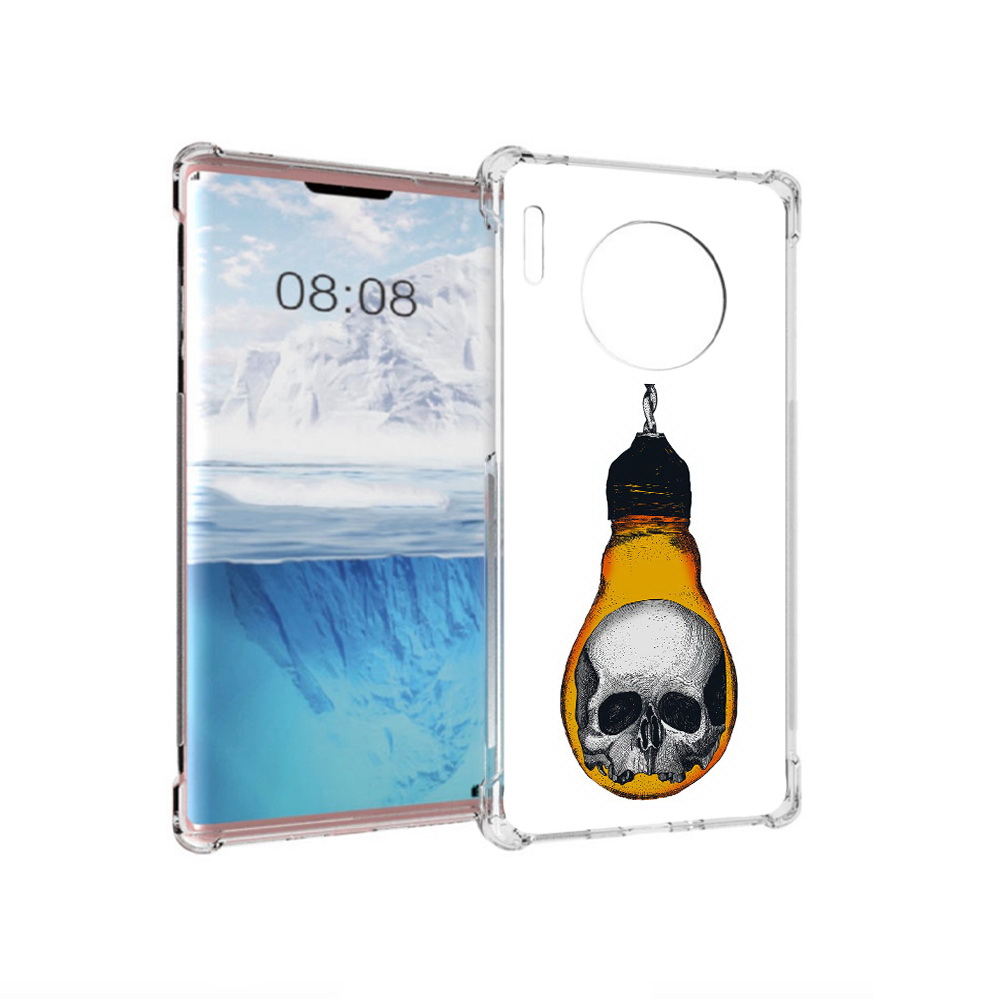 

Чехол MyPads Tocco для Huawei Mate 30 Pro череп в лампочке, Прозрачный, Tocco