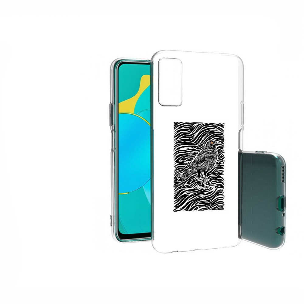 

Чехол MyPads Tocco для Huawei Honor 30S ворон в абстракции, Прозрачный, Tocco
