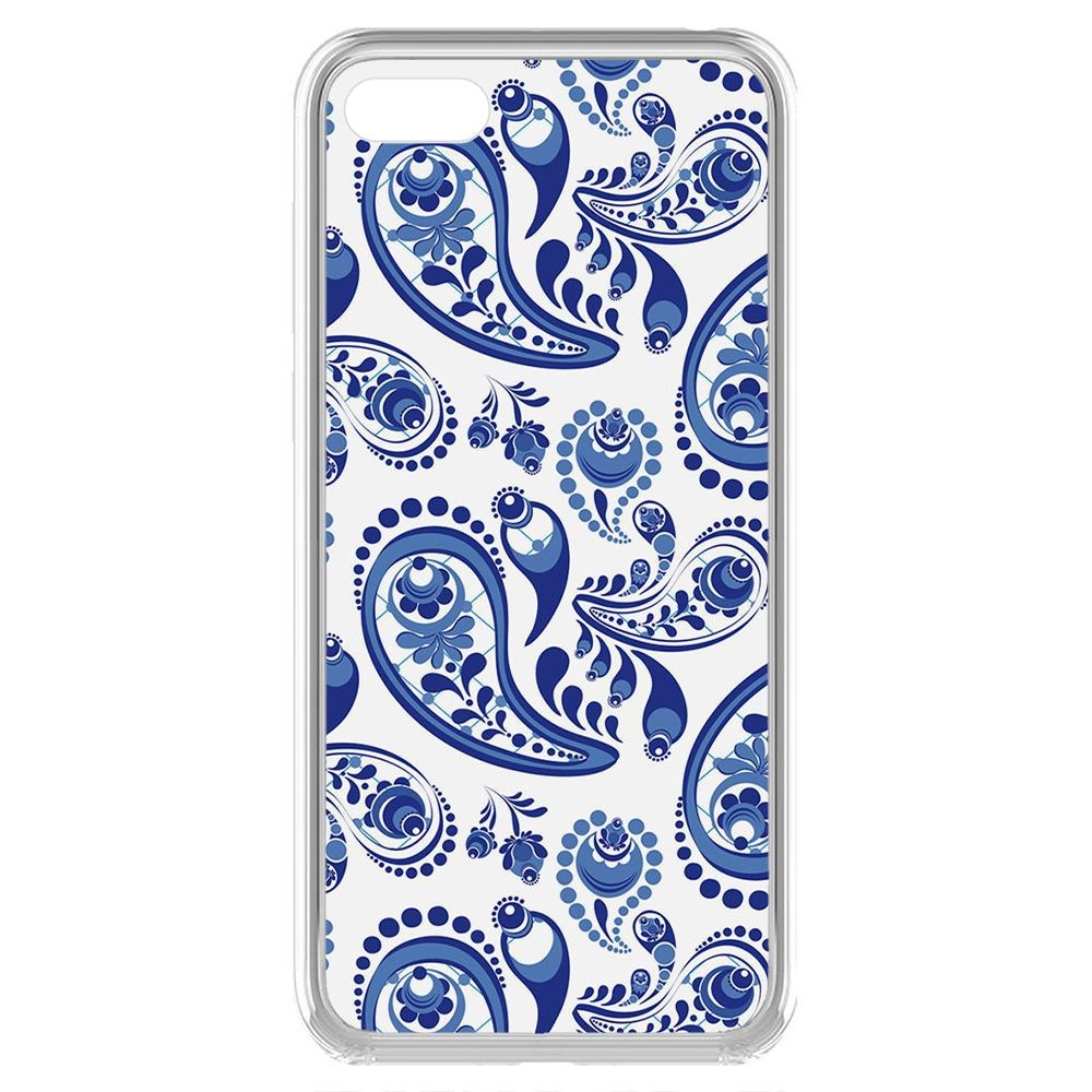 

Чехол-накладка Krutoff Clear Case Гжель для Honor 7A