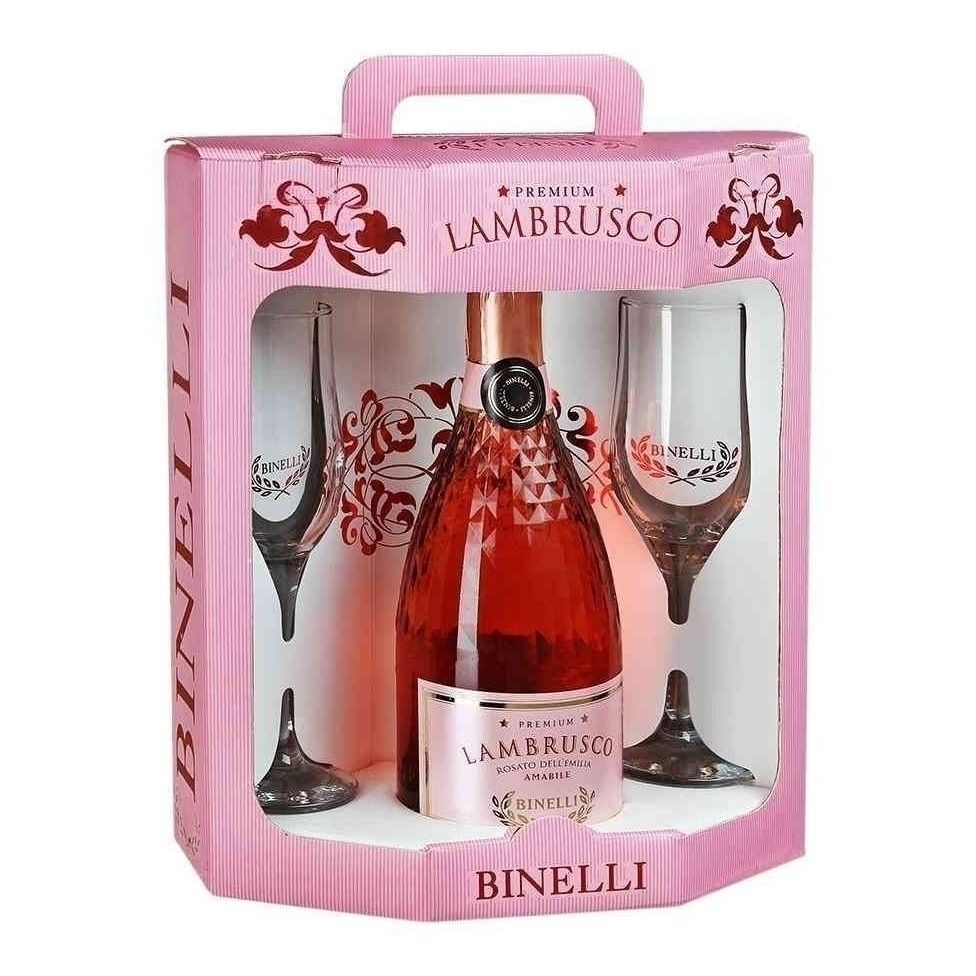 

Вино игристое Binelli Lambrusco розовое сухое 750 мл Италия