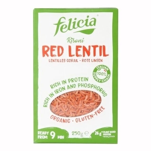 

Макаронные изделия Felicia Tagliatelle Ризони из красной чечевицы 250 г
