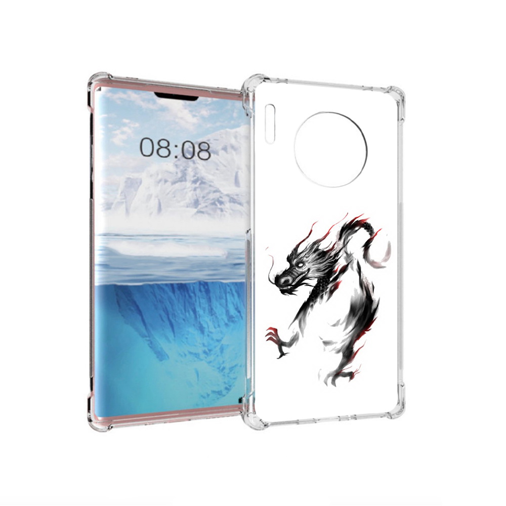 

Чехол MyPads Tocco для Huawei Mate 30 Pro черный дракон, Прозрачный, Tocco
