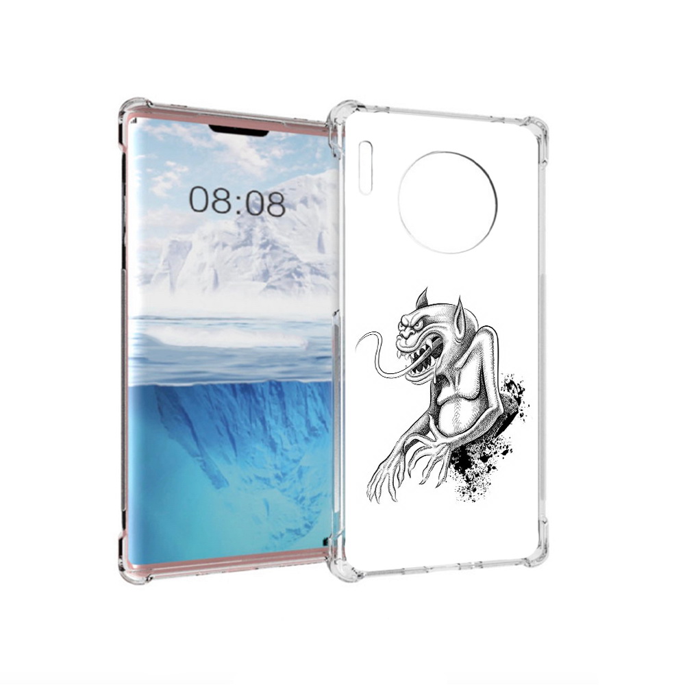 

Чехол MyPads Tocco для Huawei Mate 30 Pro чорт, Прозрачный, Tocco