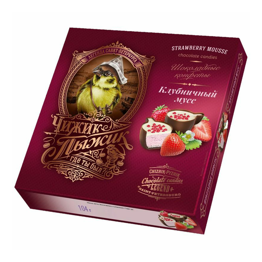 

Конфеты шоколадные Агент Продукт Чижик Пыжик Клубничный мусс 104 г