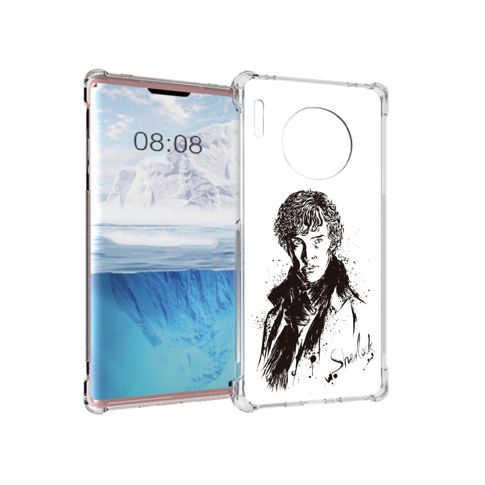 

Чехол MyPads Tocco для Huawei Mate 30 Pro шерлок холмс портрет, Прозрачный, Tocco