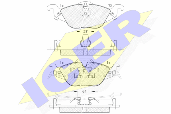 

Колодки дисковые передние Opel Astra G 1.2i-1.7DTi &16V 98> 181249