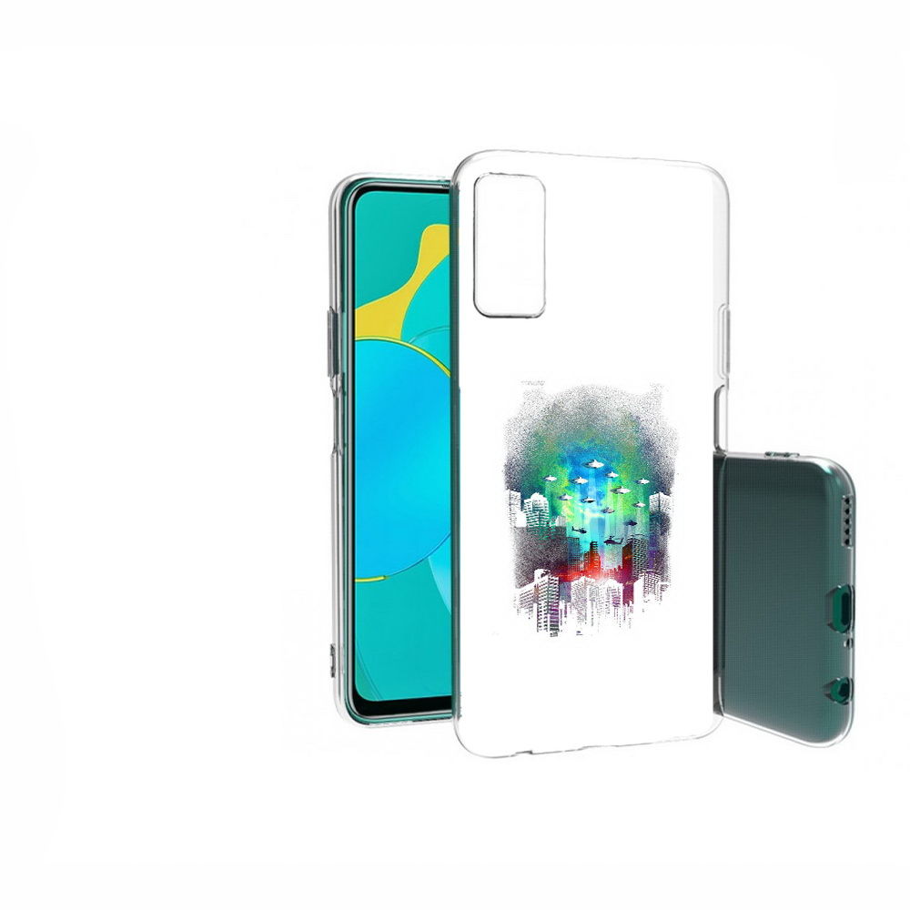 

Чехол MyPads Tocco для Huawei Honor 30S город в свечении, Прозрачный, Tocco