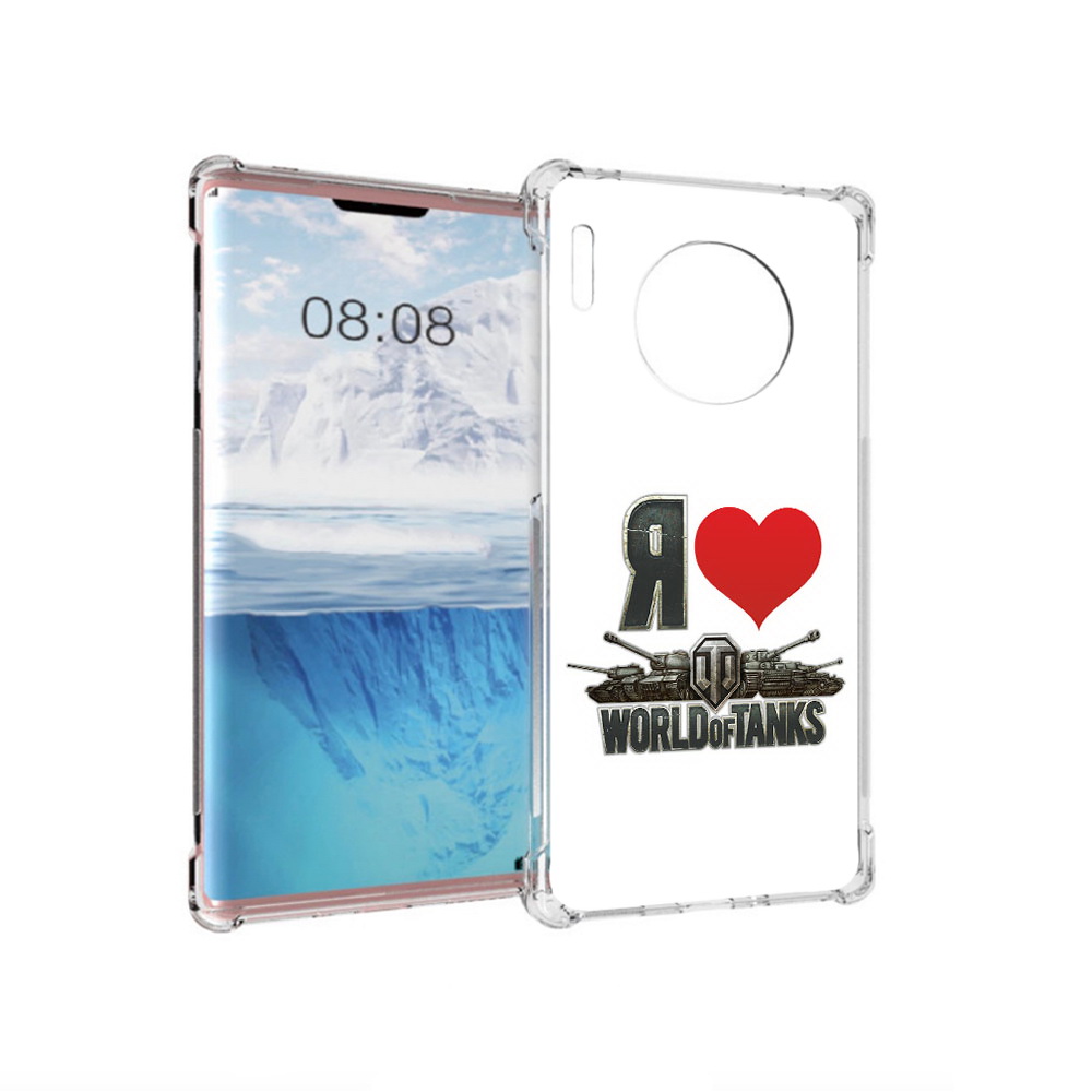 

Чехол MyPads Tocco для Huawei Mate 30 Pro я люблю ворлд оф танк, Прозрачный, Tocco