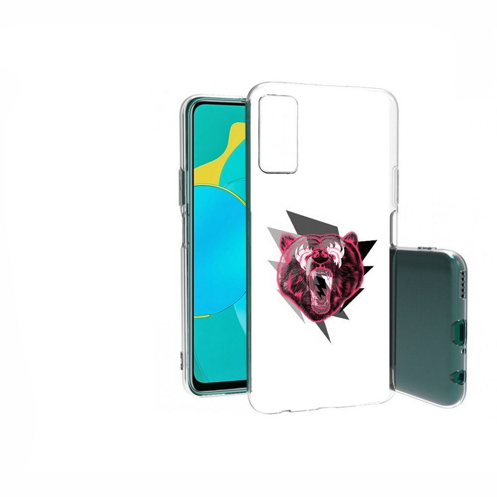 

Чехол MyPads Tocco для Huawei Honor 30S грозовой медведь, Прозрачный, Tocco