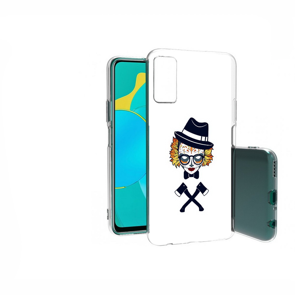 

Чехол MyPads Tocco для Huawei Honor 30S девушка в маске с топорами рисунок, Прозрачный, Tocco