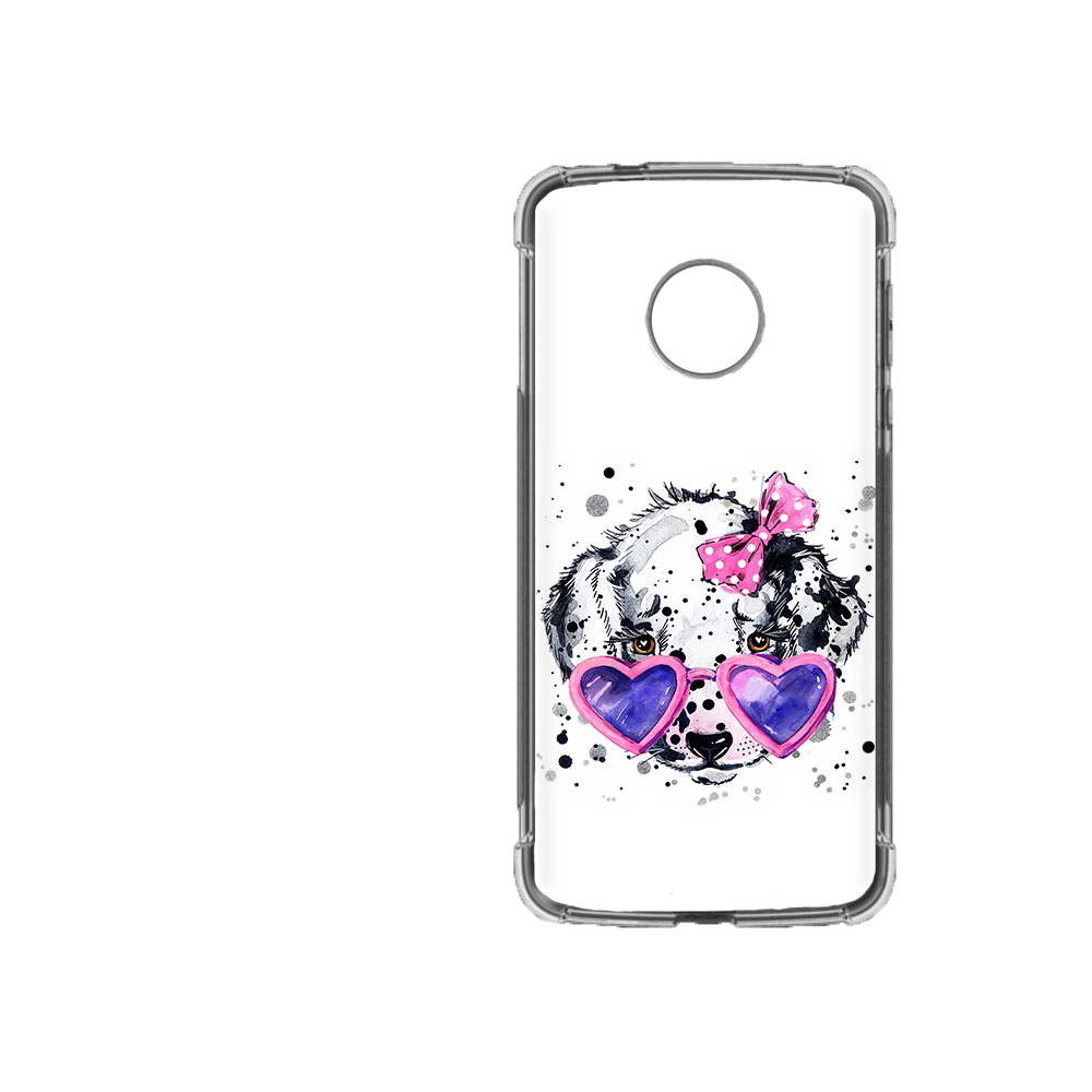 

Чехол MyPads Tocco для Motorola Moto Z2 Force долматинец в очках, Прозрачный, Tocco