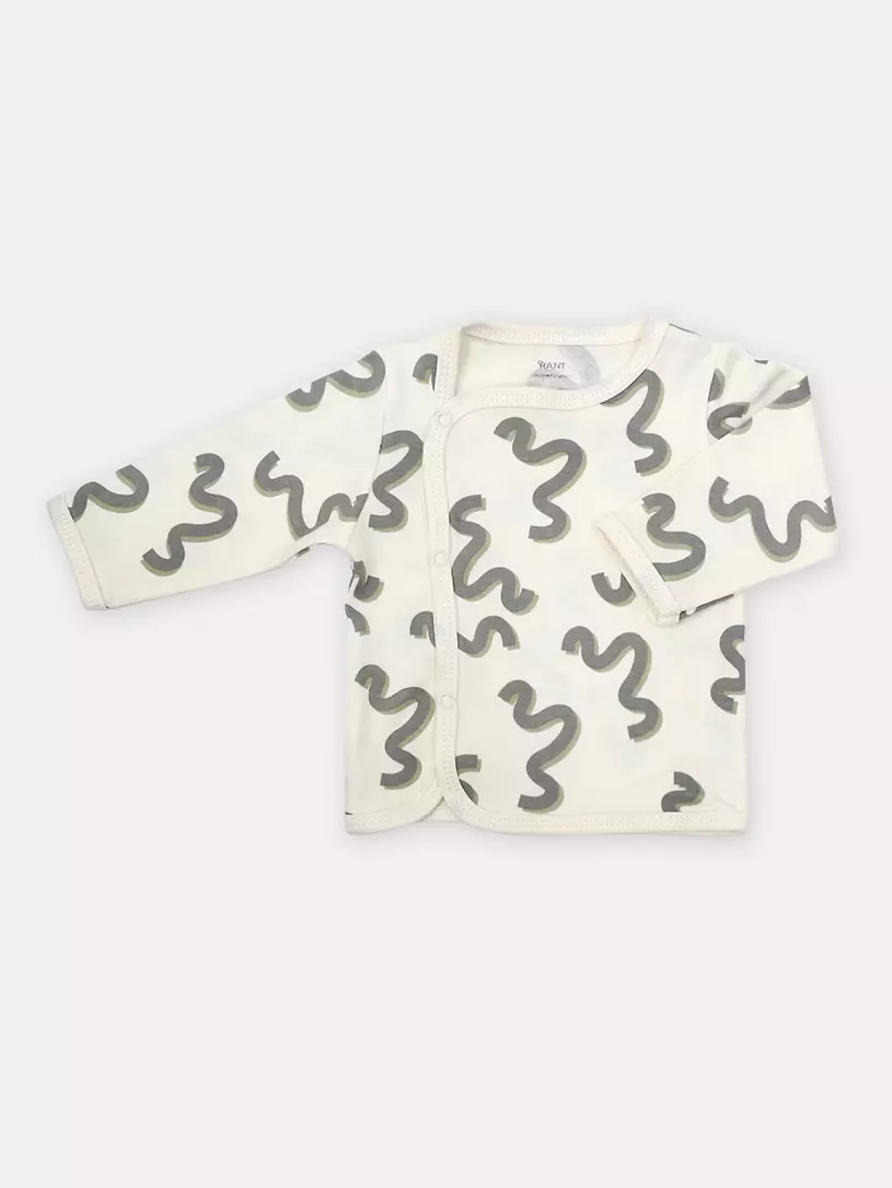 фото Распашонка rant hugs and kisses pattern beige р.68