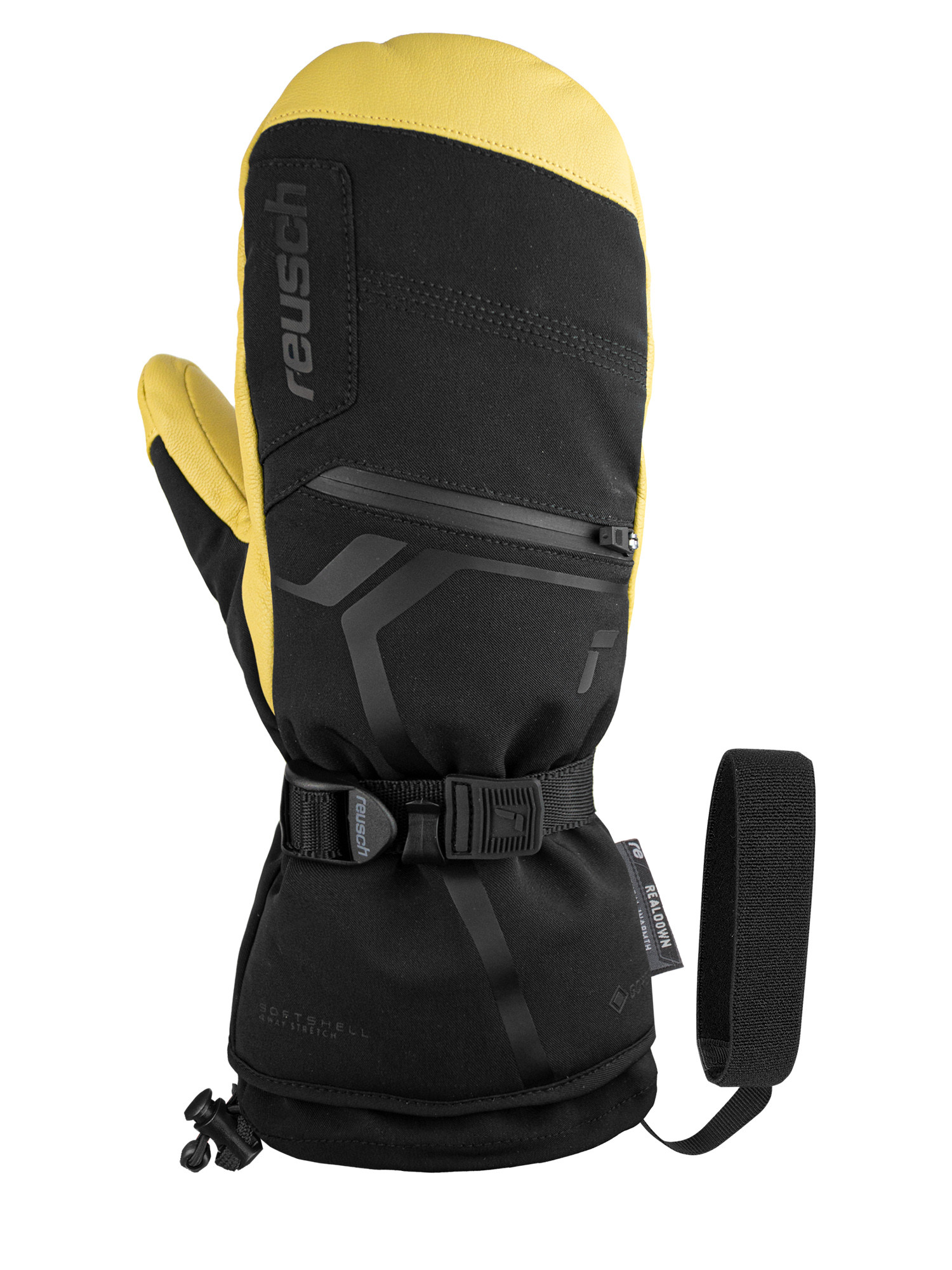 

Варежки Reusch Down Spirit Gtx Black/Camel (Дюйм:6,5) 2024-25, Желтый;черный, Down Spirit Gtx